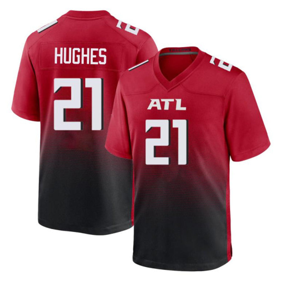 Custom #21 Red ATL Football Shirt Top