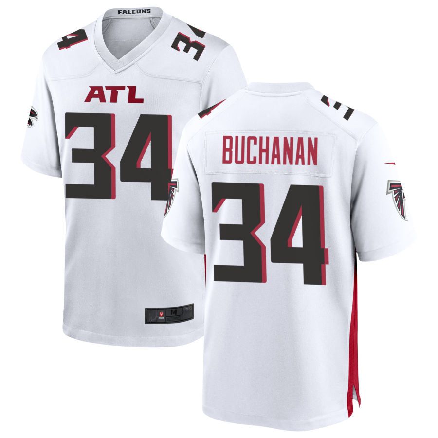 Custom #34 White ATL Football Shirt Top