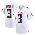 Custom #3 White ATL Football Shirt Top