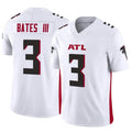 Custom #3 White ATL Football Shirt Top