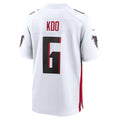 Custom #6 White ATL Football Shirt Top