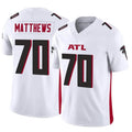 Custom #70 White ATL Football Shirt Top