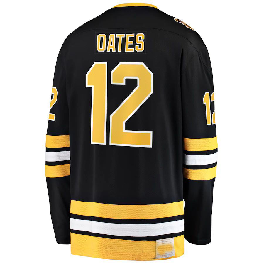 B.Bruins #12 Adam Oates Supporters Branded Premier Breakaway Retired Player Jersey  Black Stitched American Hockey Jerseys