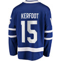 T.Maple Leafs  #15 Alexander Kerfoot Supporters Branded Replica Player Jersey Blue Stitched American Hockey Jerseys