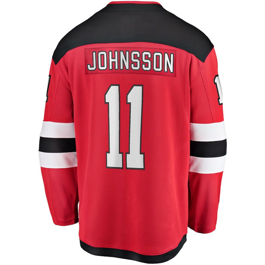 NJ.Devils #11 Andreas Johnsson Supporters Branded Breakaway Player Jersey Red Stitched American Hockey Jerseys