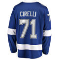 TB.Lightning #71 Anthony Cirelli Supporters Branded Home Breakaway Player Jersey Blue Stitched American Hockey Jerseys