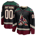 Custom A.Coyotes Supporters Branded  Home Breakaway Jersey Black Stitched American Hockey Jerseys