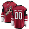 Custom A.Coyotes Supporters Branded Home Breakaway Jersey Red Stitched American Hockey Jerseys