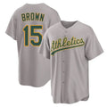 Custom #15 Gray OAK Baseball Shirt Top