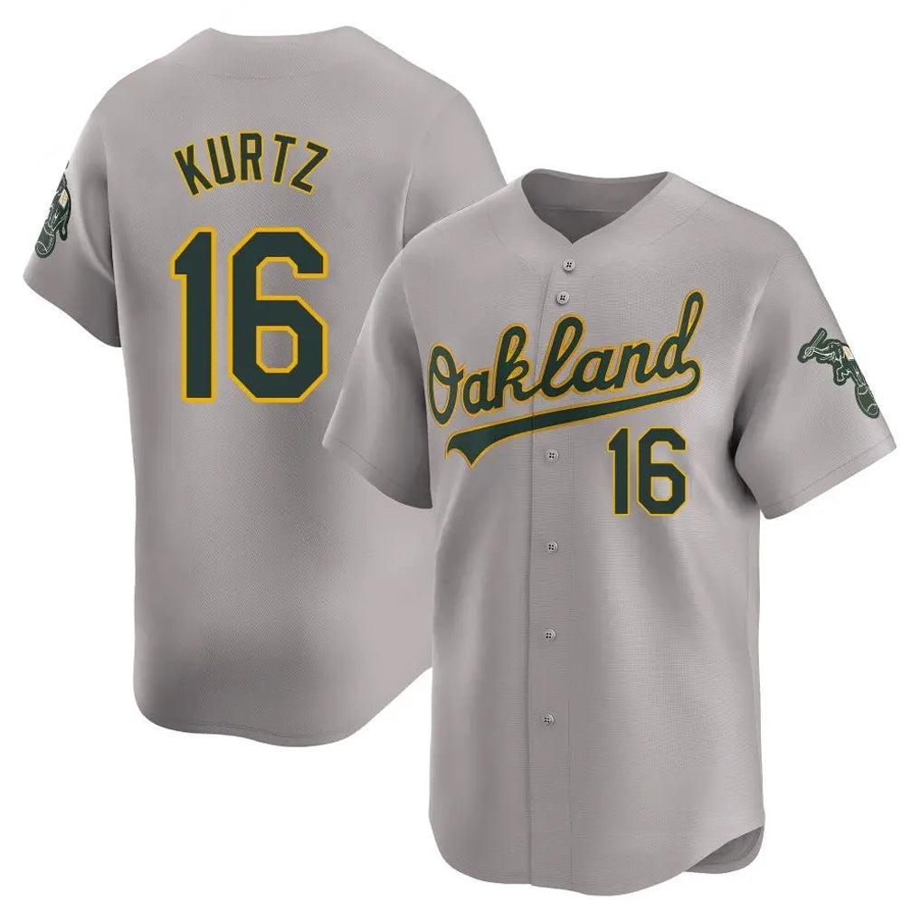 Custom #16 Grey OAK Baseball Shirt Top
