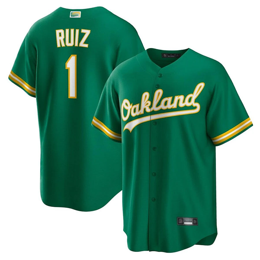 Custom #1 Green OAK Baseball Shirt Top