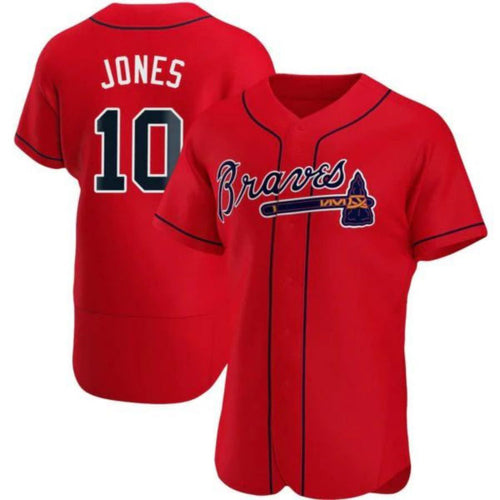 Custom #10 Red ATL Baseball Shirt Top