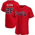 Custom #28 Red ATL Baseball Shirt Top