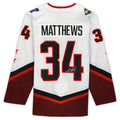 T.Maple Leafs #34 Auston Matthews Supporters Authentic Autographed 2022 All-Star Game White Stitched American Hockey Jerseys