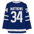 T.Maple Leafs #34 Auston Matthews Supporters Authentic Autographed Alternate Captain Blue Stitched American Hockey Jerseys