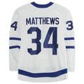 T.Maple Leafs #34 Auston Matthews Supporters Authentic Game-Used White Jersey from the 2021-22 Season Stitched American Hockey Jerseys
