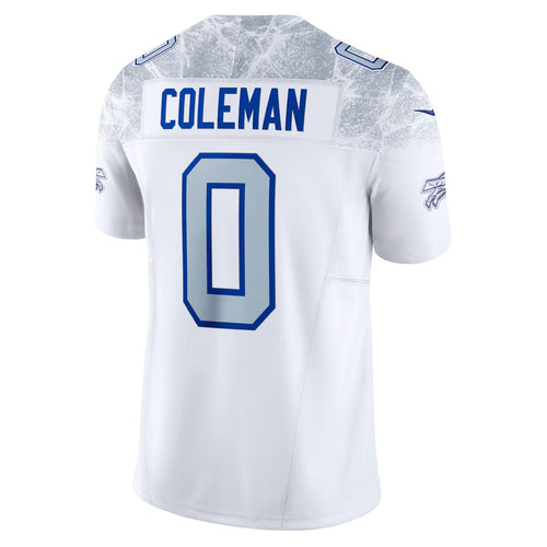 Custom #0 White BUF Football Shirt Top
