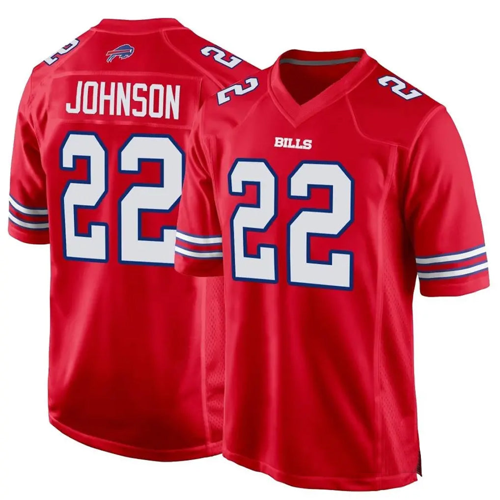 Custom #22 Red BUF Football Shirt Top