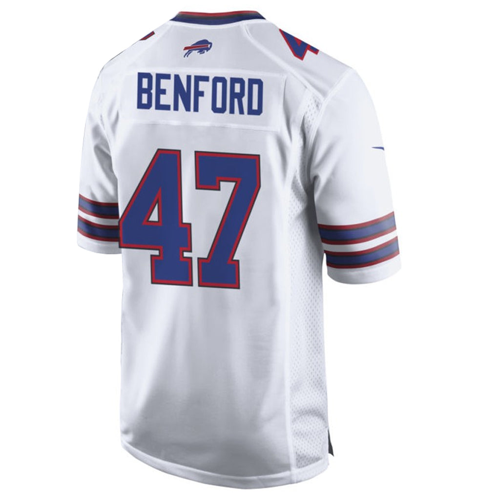 Custom #47 White BUF Football Shirt Top