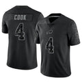 Custom #4 Black BUF Football Shirt Top