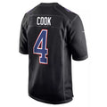 Custom #4 Carbon Black BUF Football Shirt Top