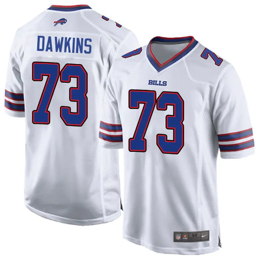 Custom #73 White BUF Football Shirt Top