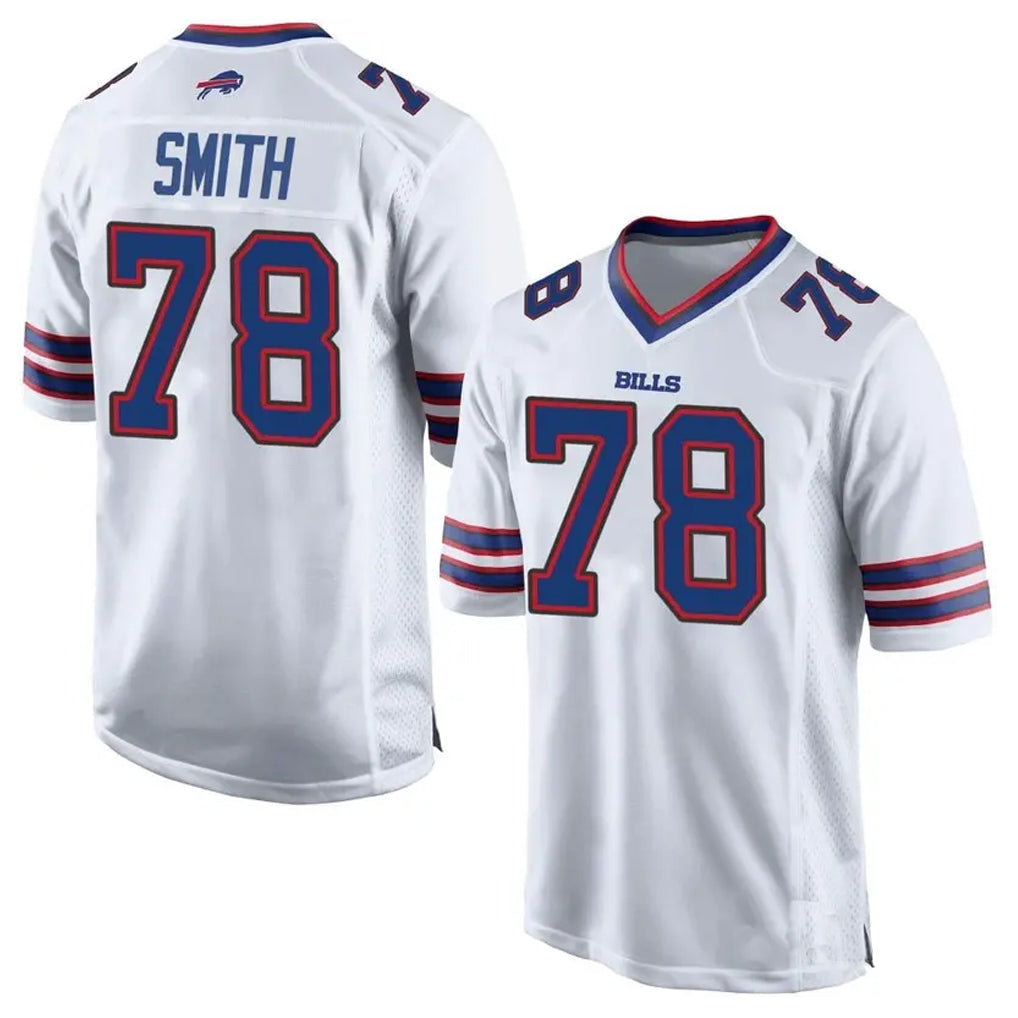 Custom #78 White BUF Football Shirt Top