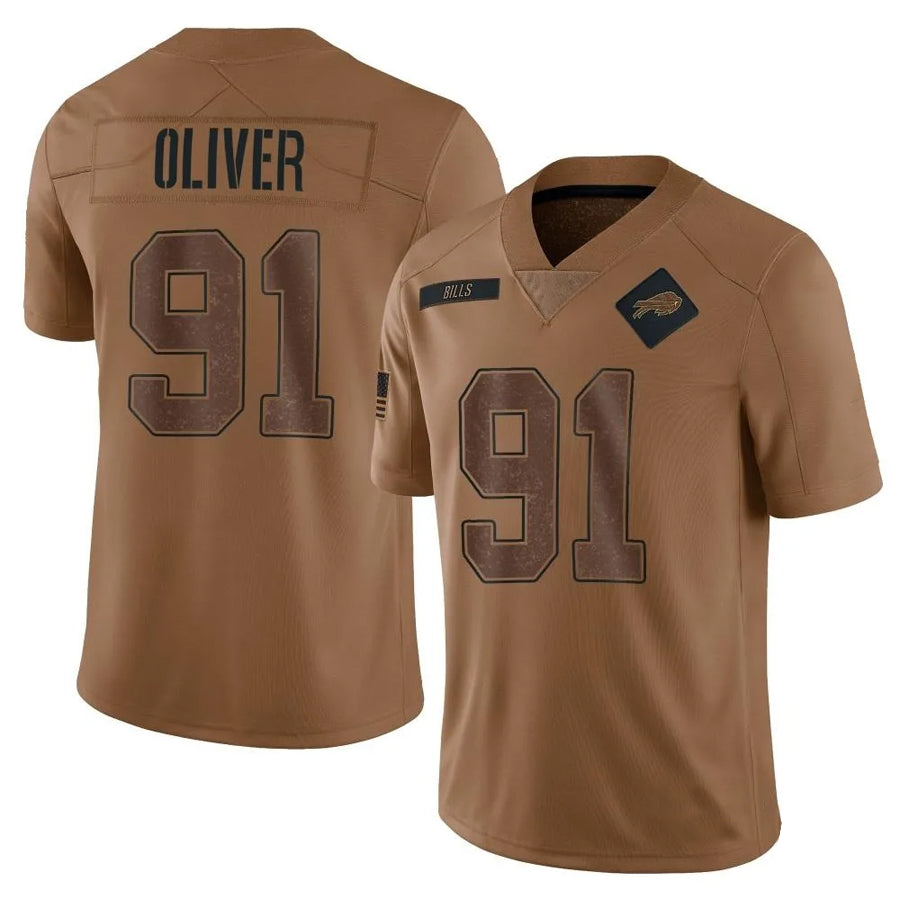 Custom #91 Brown BUF Football Shirt Top