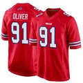 Custom #91 Red BUF Football Shirt Top