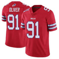 Custom #91 Red BUF Football Shirt Top