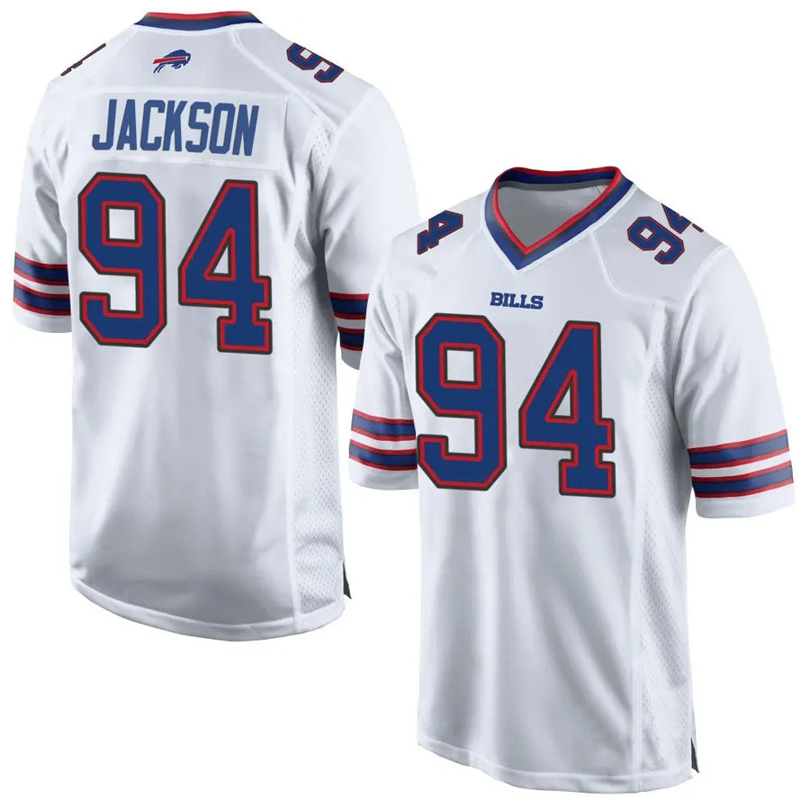 Custom #94 White BUF Football Shirt Top