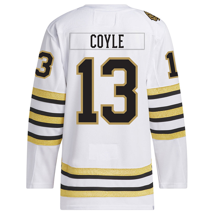 Custom #13 White BOS Hockey Shirt Top
