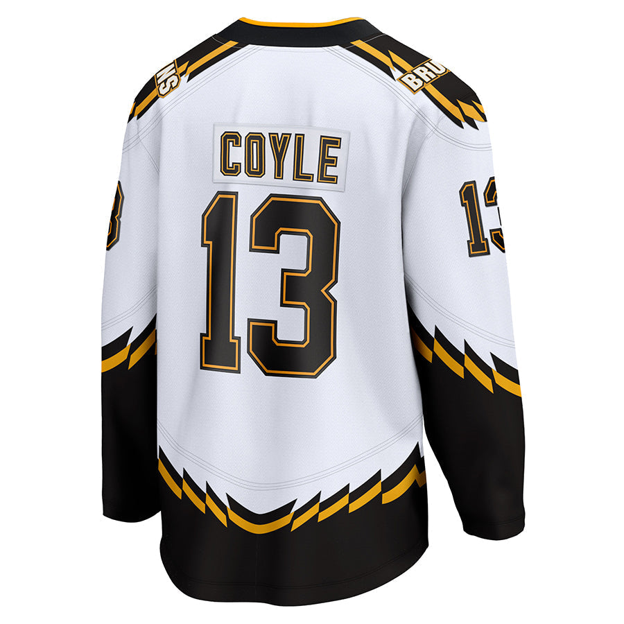 Custom #13 White BOS Hockey Shirt Top