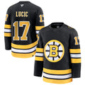 Custom #17 Black BOS Hockey Shirt Top