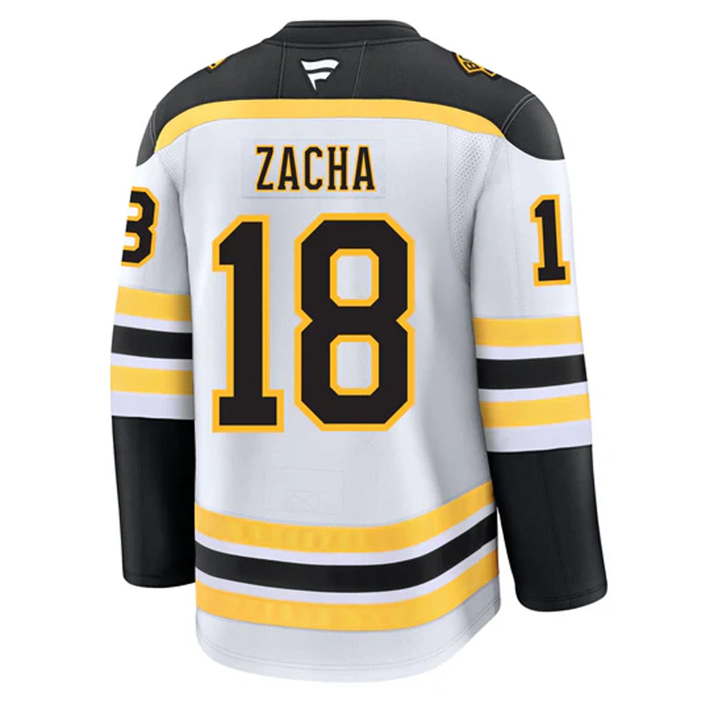 Custom #18 White BOS Hockey Shirt Top