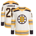 Custom #28 Cream BOS Hockey Shirt Top