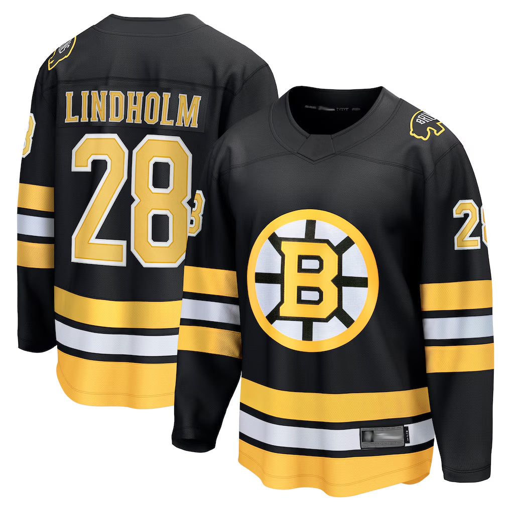 Custom #28 Black BOS Hockey Shirt Top