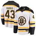 Custom #43 White BOS Hockey Shirt Top
