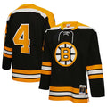 Custom #4 Black BOS Hockey Shirt Top