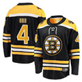 Custom #4 Black BOS Hockey Shirt Top