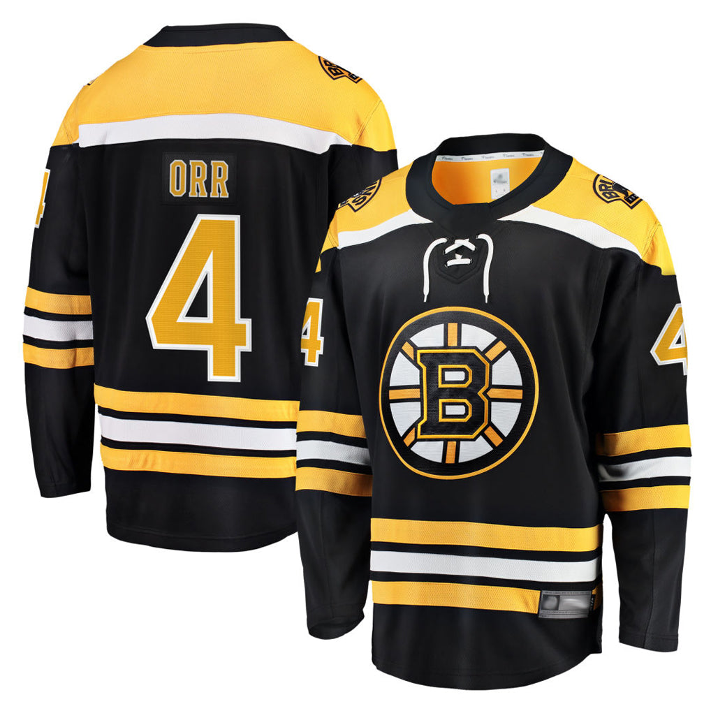 Custom #4 Black BOS Hockey Shirt Top