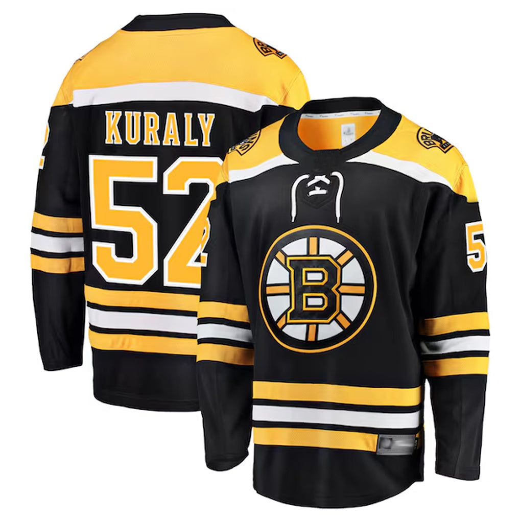 Custom #52 Black BOS Hockey Shirt Top