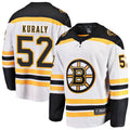 Custom #52 White BOS Hockey Shirt Top