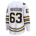 Custom #63 White BOS Hockey Shirt Top