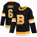Custom #6 Black BOS Hockey Shirt Top