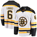 Custom #6 White BOS Hockey Shirt Top