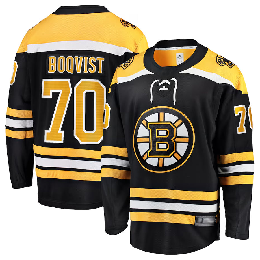 Custom #70 Black BOS Hockey Shirt Top