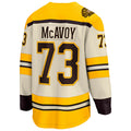Custom #73 Cream BOS Hockey Shirt Top