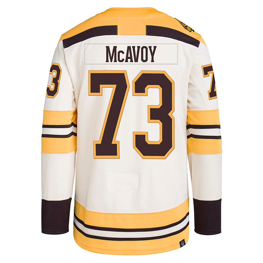 Custom #73 Beige BOS Hockey Shirt Top