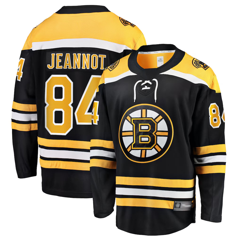 Custom #84 Black BOS Hockey Shirt Top
